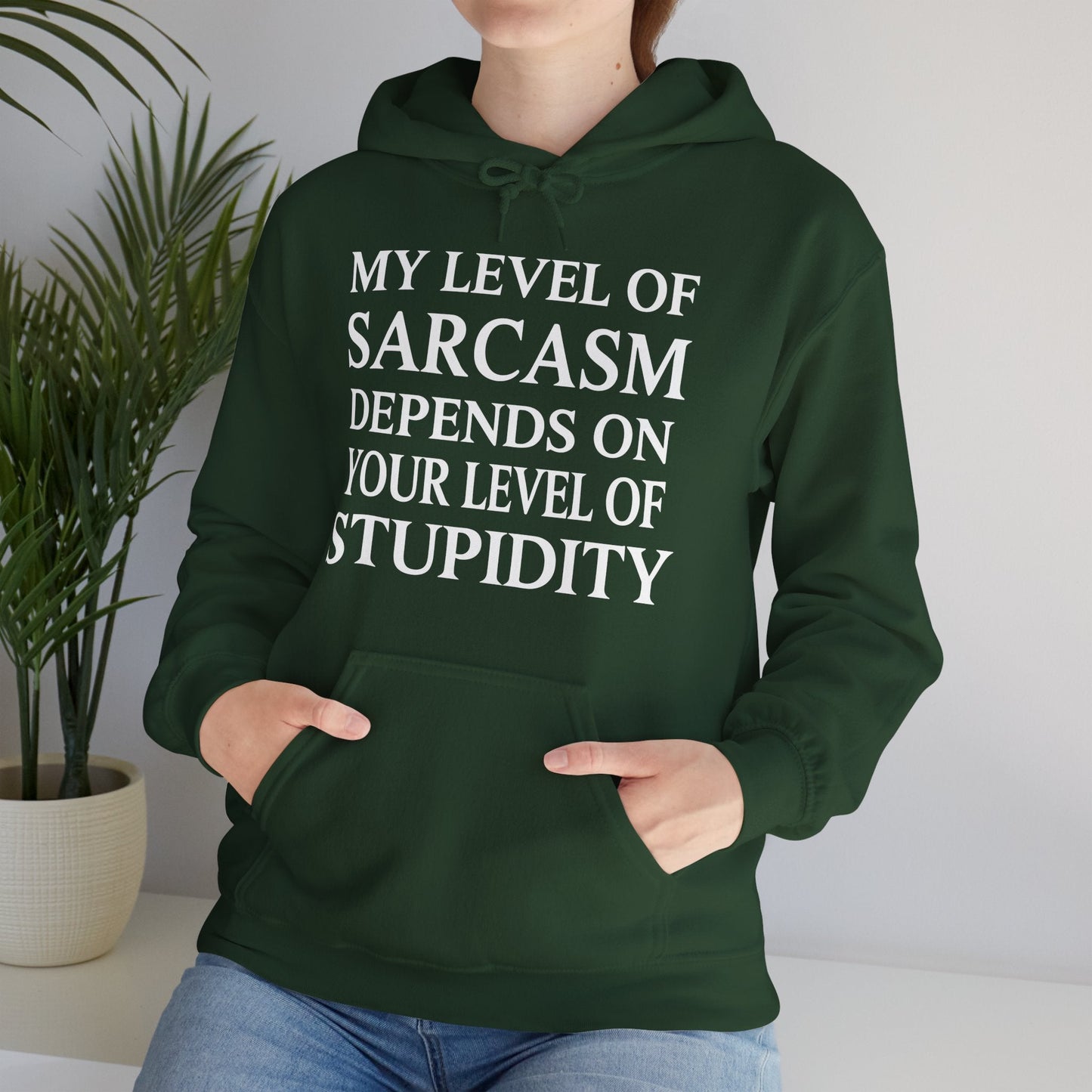 Funny Sarcastic Humor My Level of Sarcasm Sarcastic Quote Hoodie