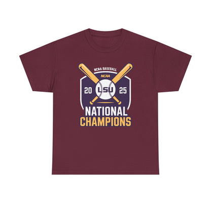 LSU Baseball 2025 National Champions Logo T-Shirt