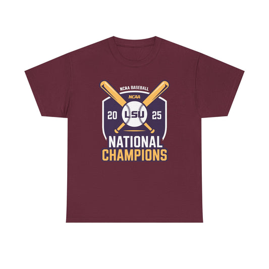 LSU Baseball 2025 National Champions Logo T-Shirt
