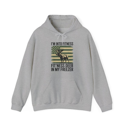 Hunting Im Into Fitness Fit Ness Deer Freezer Men Women Hoodie