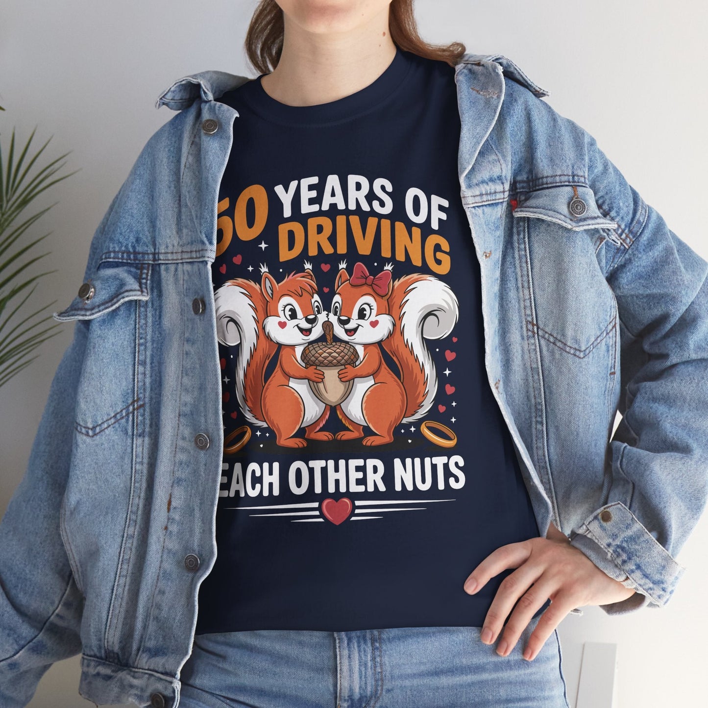 50th Wedding Anniversary 50 Years Of Driving Each Other Nuts T-Shirt