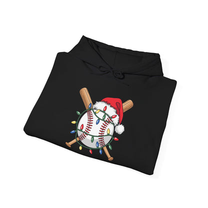 Santa Sports Design For Men Boys Christmas Baseball Player Hoodie