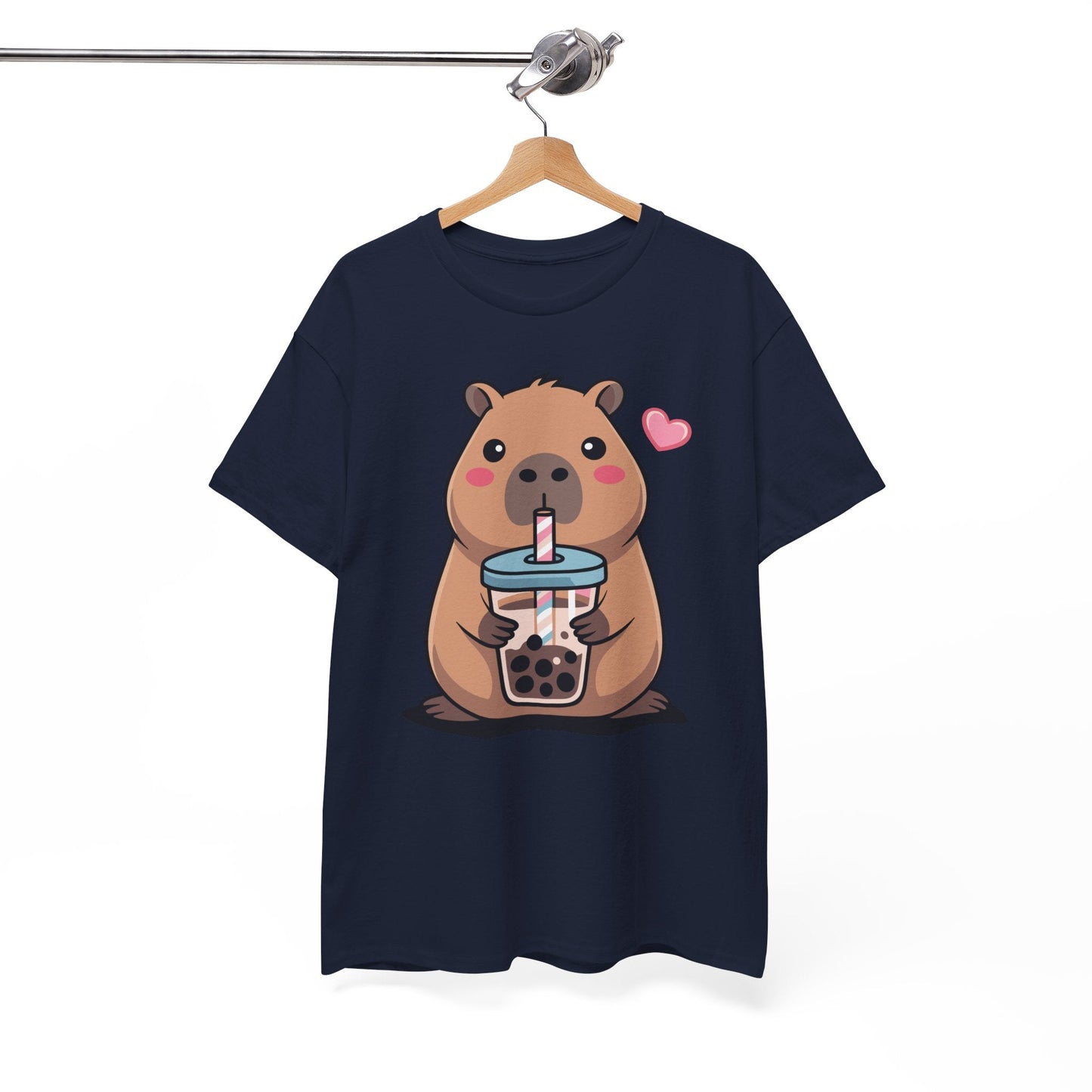 Cute Capybara Kawaii Anime Drinking Bubble Tea Lover Girls T-Shirt