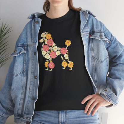 Funny Floral Flower Poodle Mom Grandma Womens Mothers Day T-Shirt