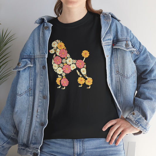 Funny Floral Flower Poodle Mom Grandma Womens Mothers Day T-Shirt