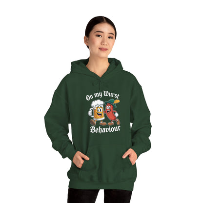 Oktoberfest On My Wurst Behaviour German Beer Sausage Adults Hoodie