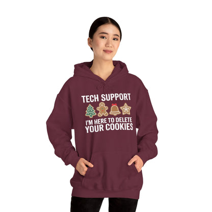 Christmas Tech Support Here To Delete Cookies Xmas Men Women Hoodie