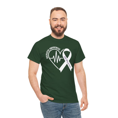 Overdose Awareness Month Heart Purple Ribbon Support T-Shirt