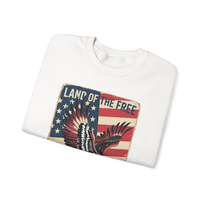 America Eagle Land of the Free Because of the Brave Sweatshirt