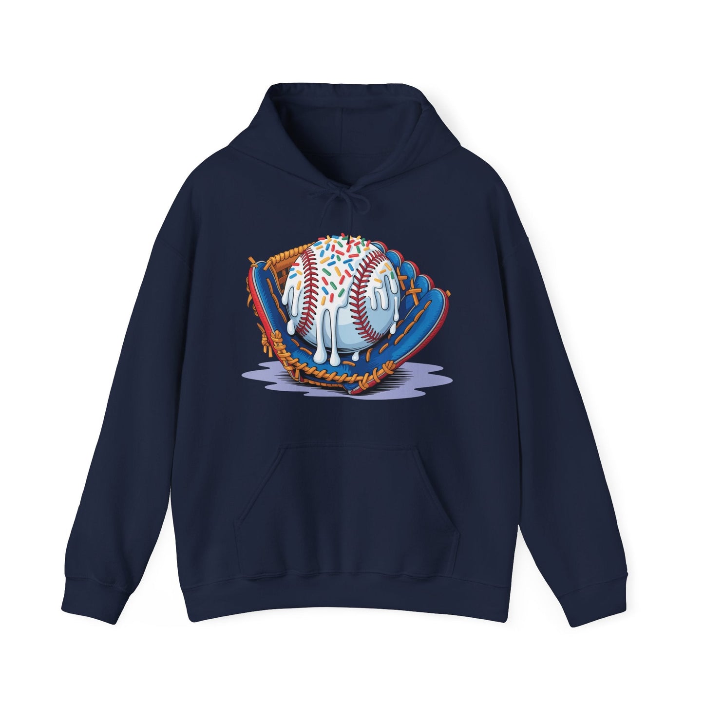 Baseball Drip Ice Cream Sprinkles Baseball Glove Hoodie