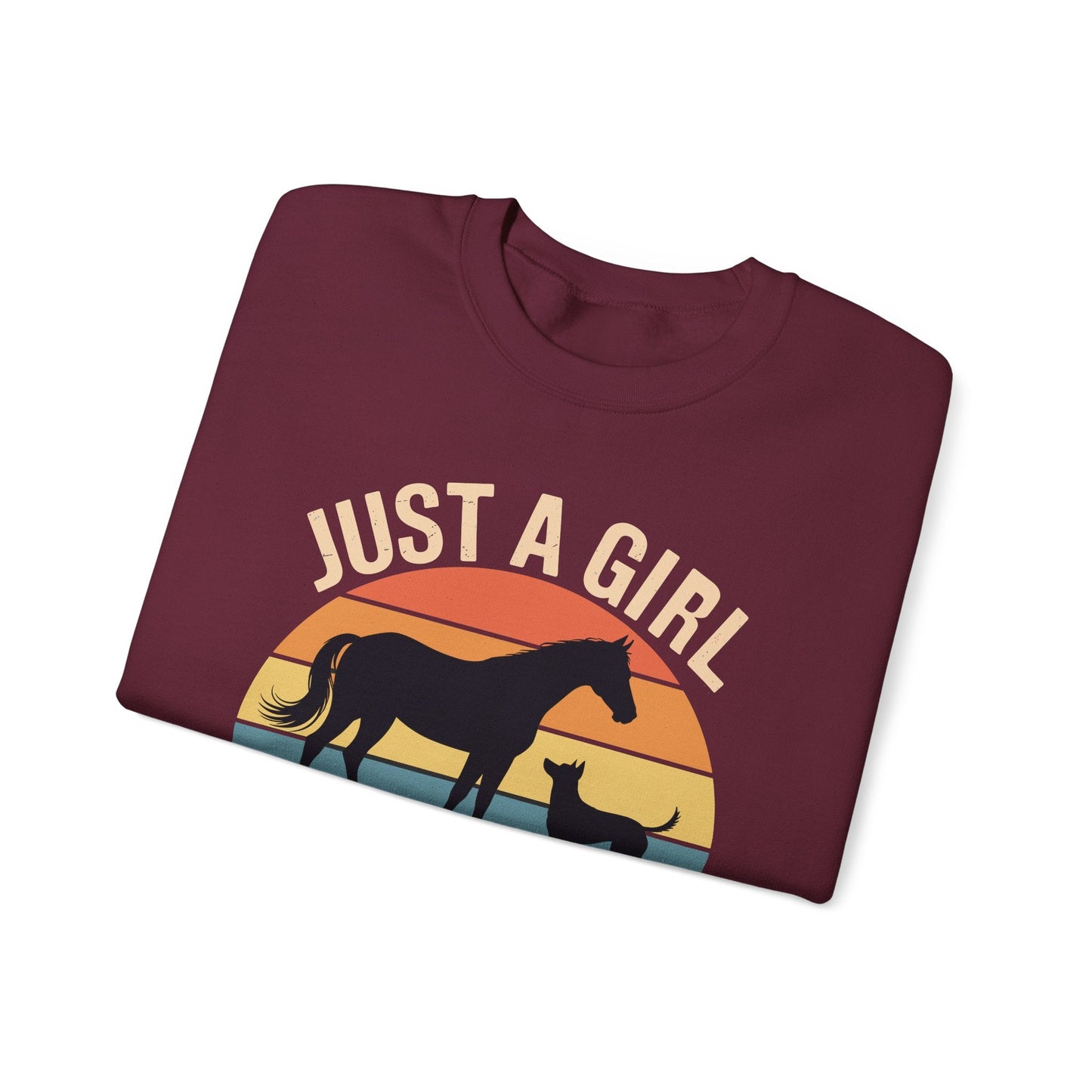 Just A Girl Who Loves Horses and Dogs Women Girls Sweatshirt