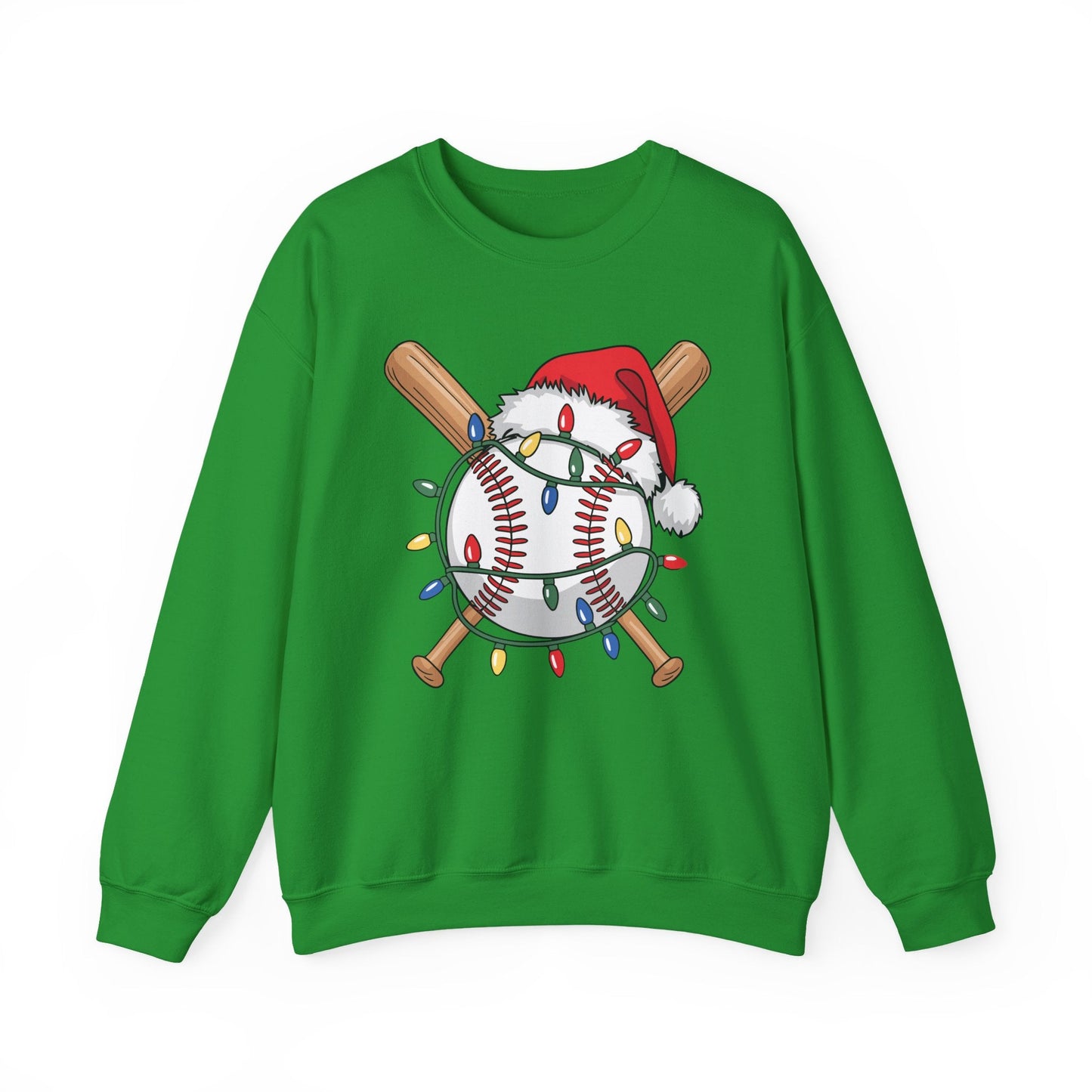 Santa Sports Design For Men Boys Christmas Baseball Player Sweatshirt