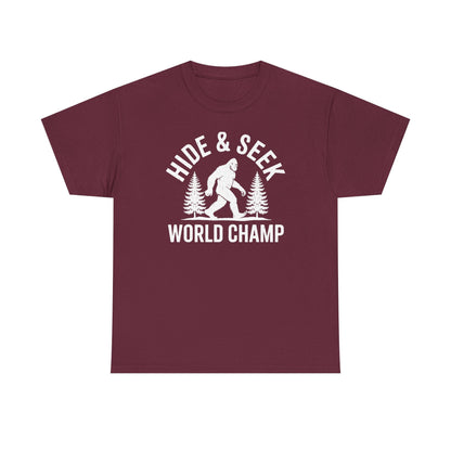 Bigfoot Hide And Seek World Champion Sasquatch Retro Vintage T-Shirt