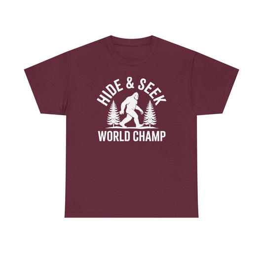 Bigfoot Hide And Seek World Champion Sasquatch Retro Vintage T-Shirt