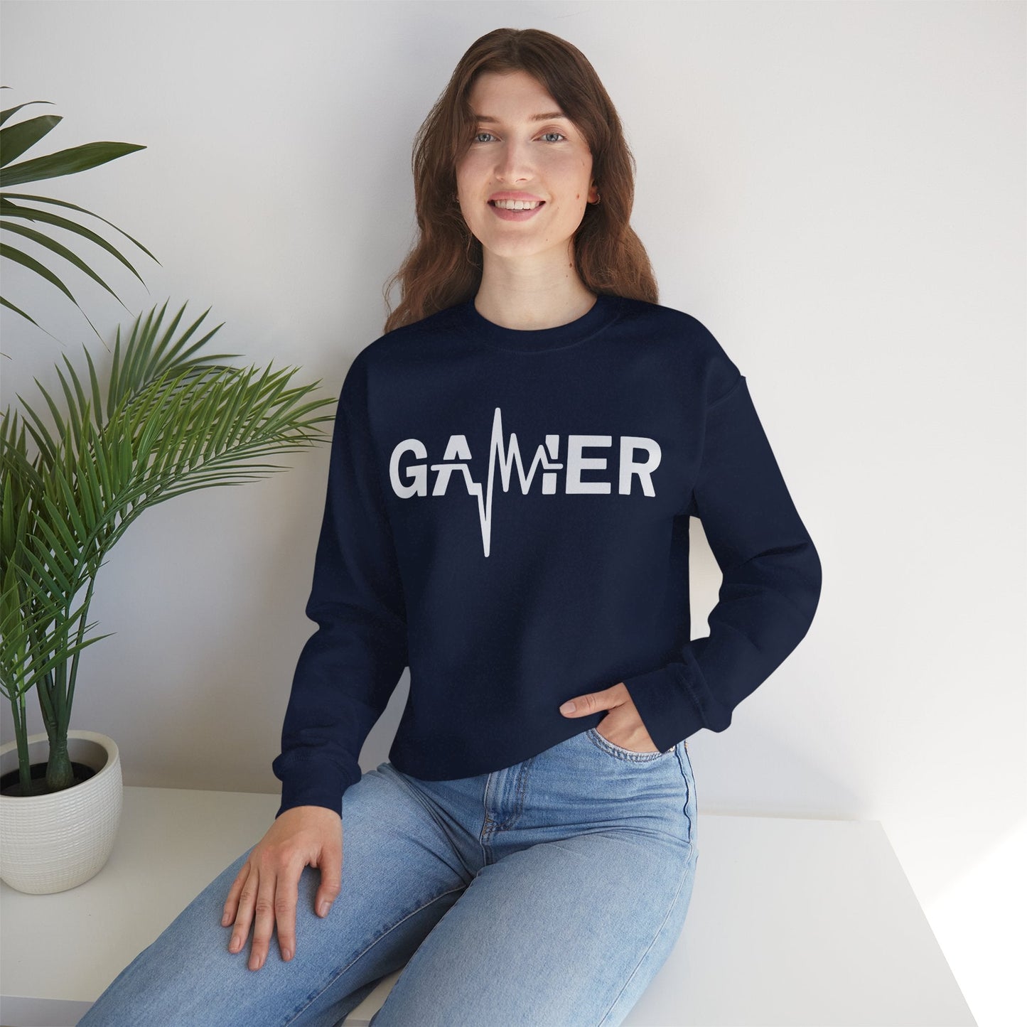 Gamer Heartbeat Video Games Graphic Sweatshirt