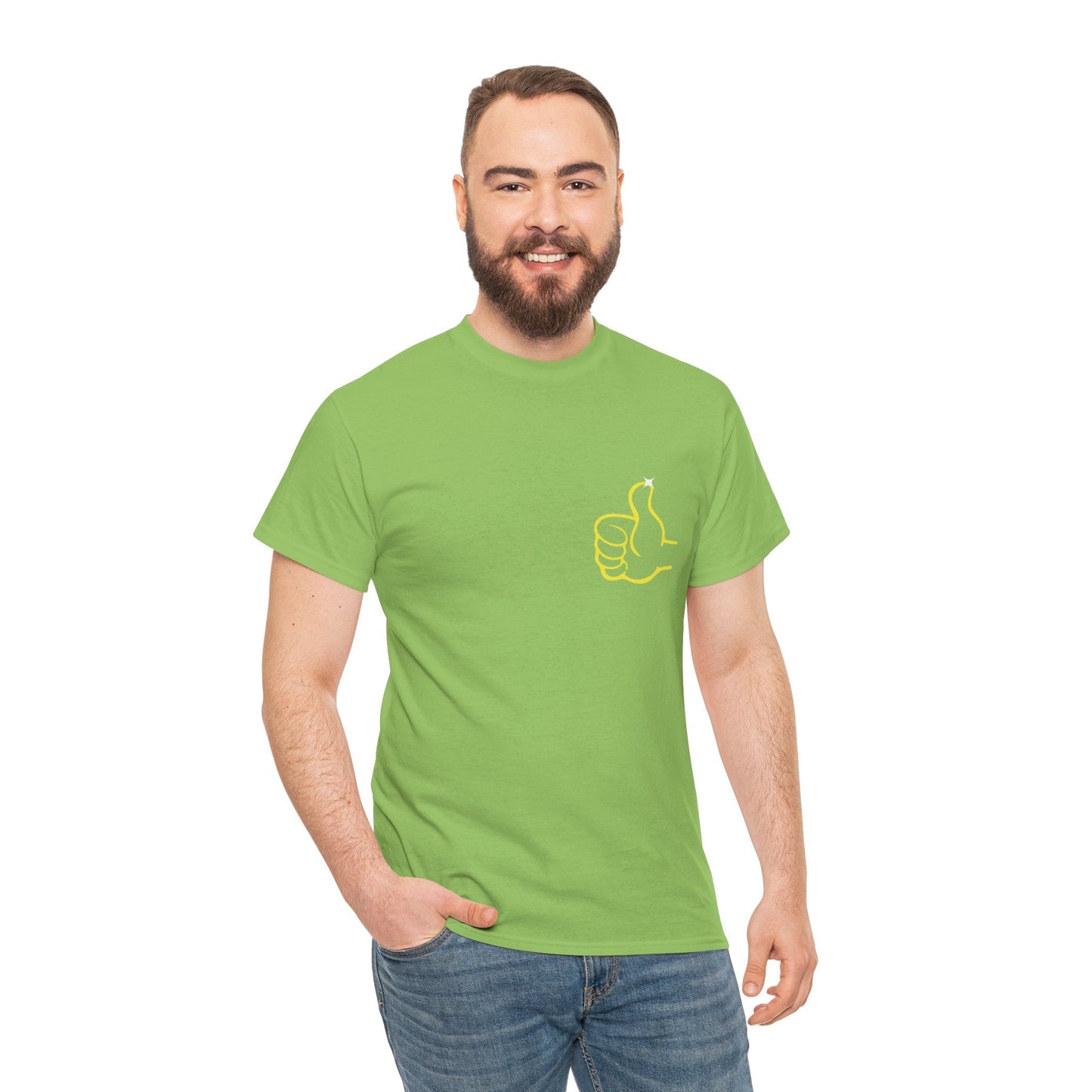 Funny Thumbs Up Emoji Graphic T-Shirt Positive Vibes
