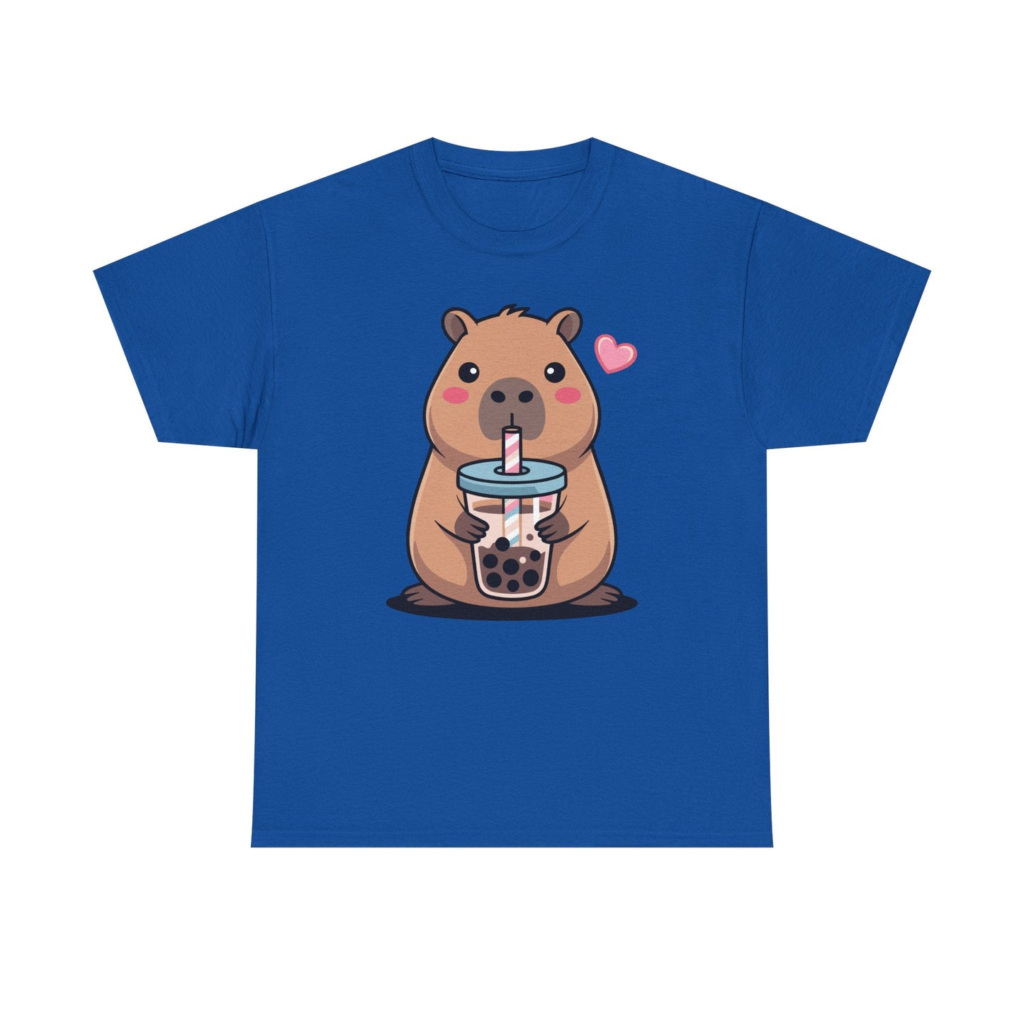 Cute Capybara Kawaii Anime Drinking Bubble Tea Lover Girls T-Shirt
