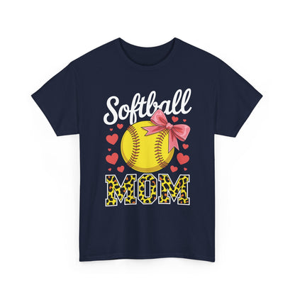 Softball Mom Headband Leopard Softball Ball Mothers Day Mama T-Shirt