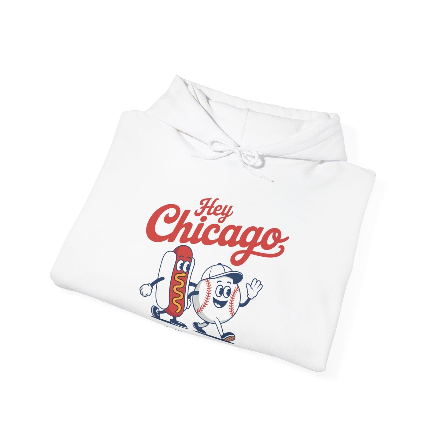 Hey Chicago Whadya Say Baseball and Hot Dog 4th of July Men Women Hoodie