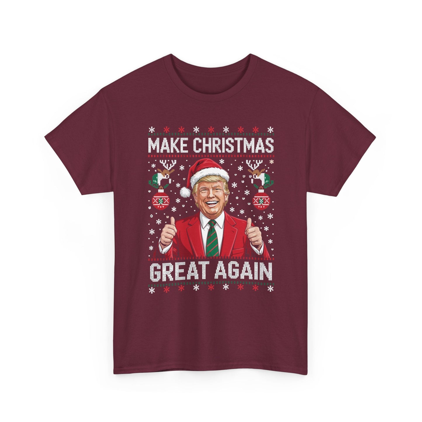 Funny Trump Make Christmas Great Again Xmas Pajamas Ugly T-Shirt
