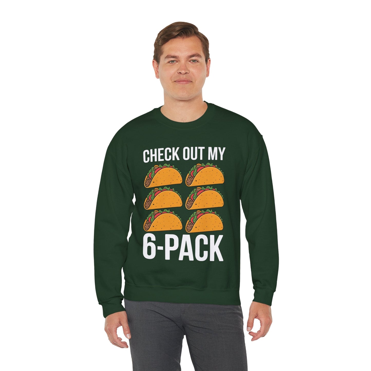 6 Pack Fitness Taco Funny Mexican Gym Top for Taco Lovers Sweatshirt