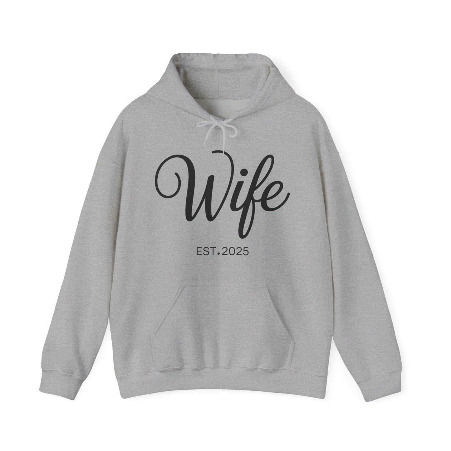 Wife Est 2025 Just Married Honeymoon Wedding Couples Hoodie