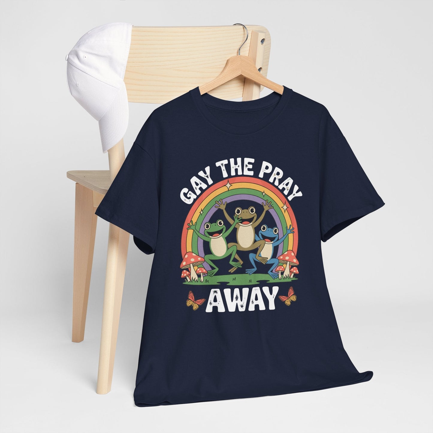 Gay The Pray Away Rainbow LGBT Pride Funny Meme Frogs T-Shirt