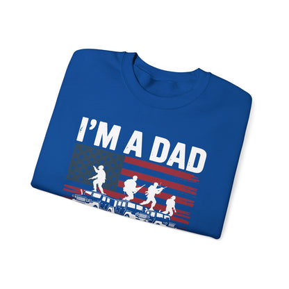 I'm A Dad Papa And Veteran Funny Retro Dad Papa Grandpa Sweatshirt