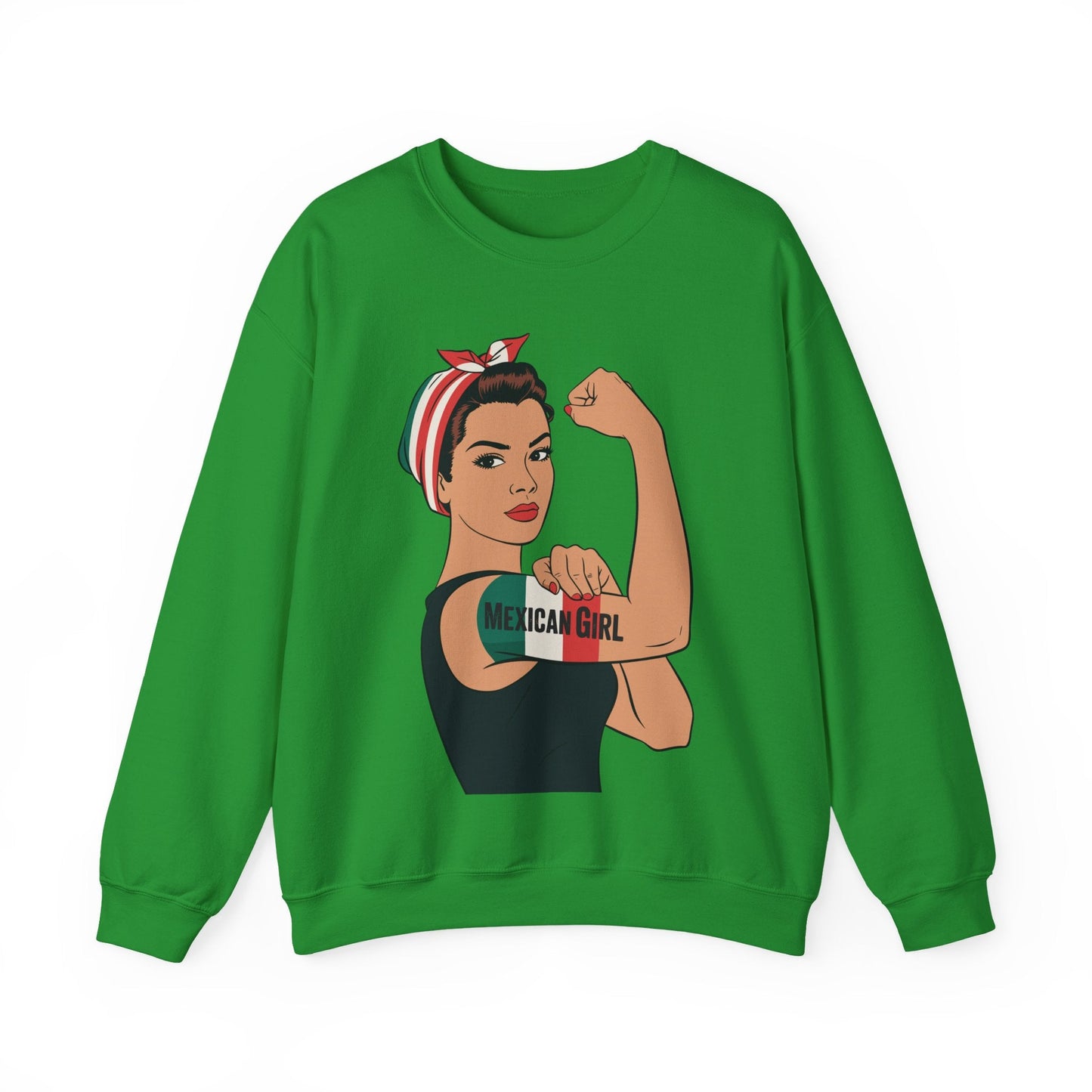 Mexican Girl Mujer Rosie Riveter Cinco De Mayo Fiesta  Sweatshirt Women