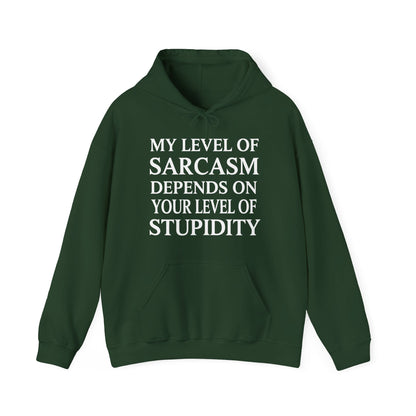 Funny Sarcastic Humor My Level of Sarcasm Sarcastic Quote Hoodie