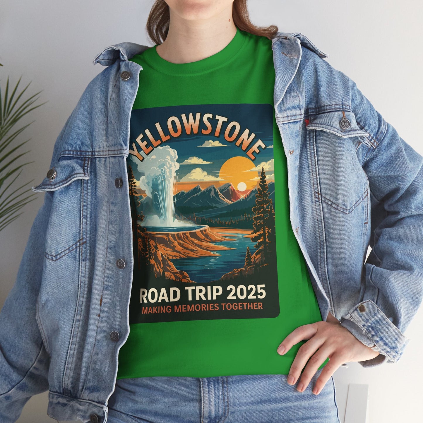 Yellowstone Family Road Trip 2025 National Park Outdoor T-Shirt