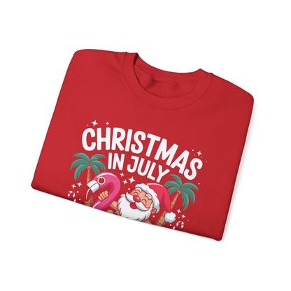 Christmas In July 2025 Squad Summer Beach Vacation Xmas Cool Sweatshirt