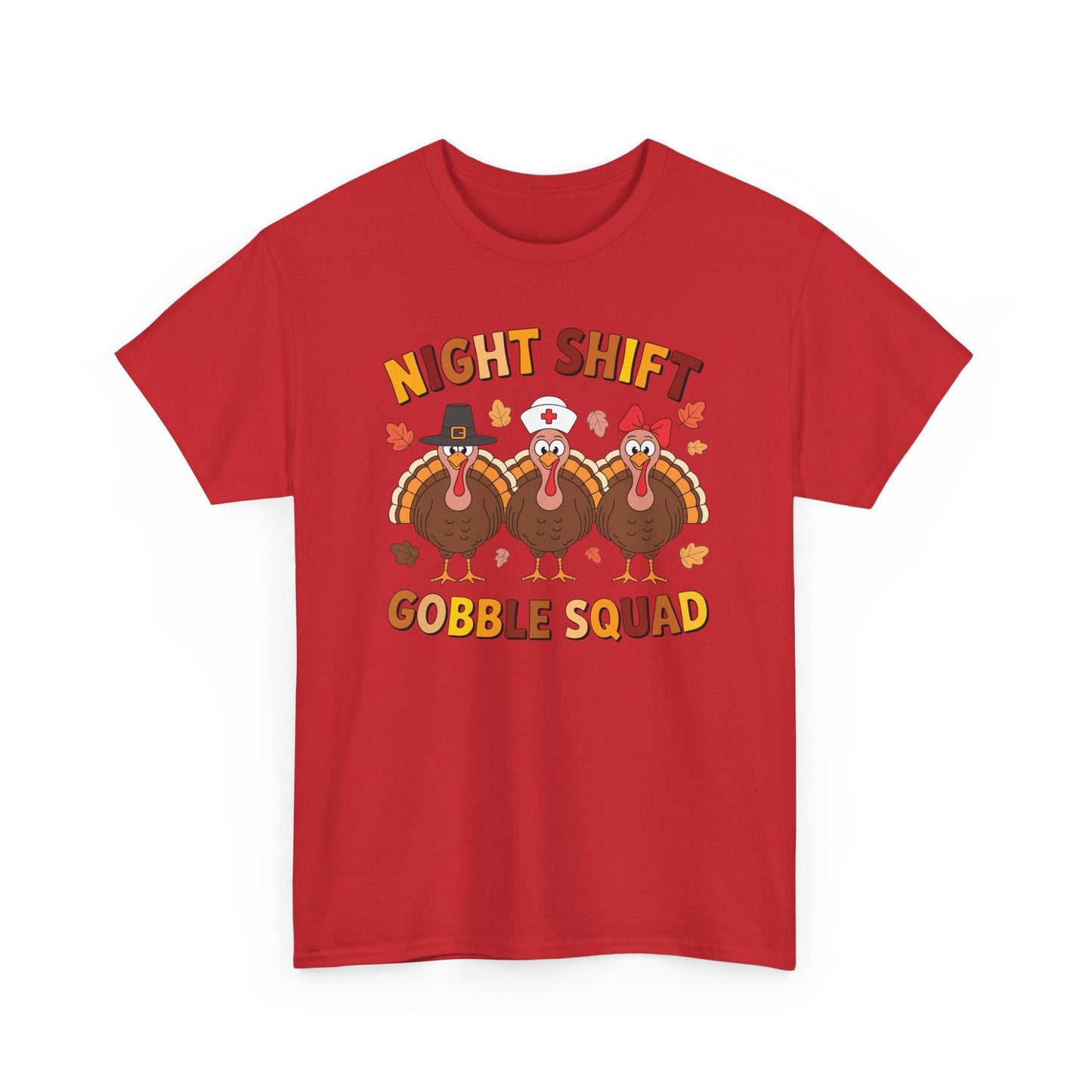 Night Shift Gobble Squad Night Worker Staff Thanksgiving T-Shirt