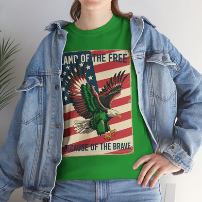 America Eagle Land of the Free Because of the Brave T-Shirt
