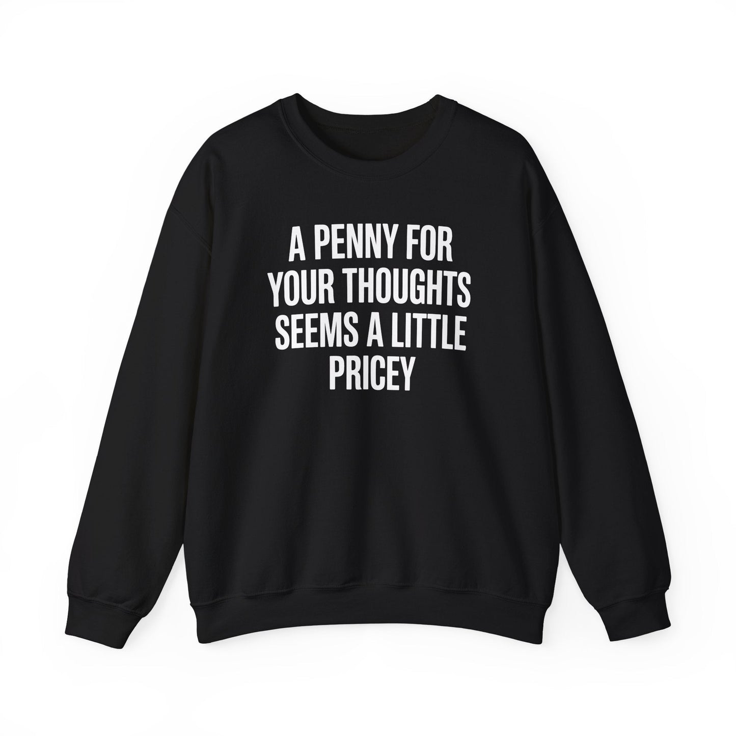 Funny Penny For Your Thoughts Sarcastic Joke Sweatshirt