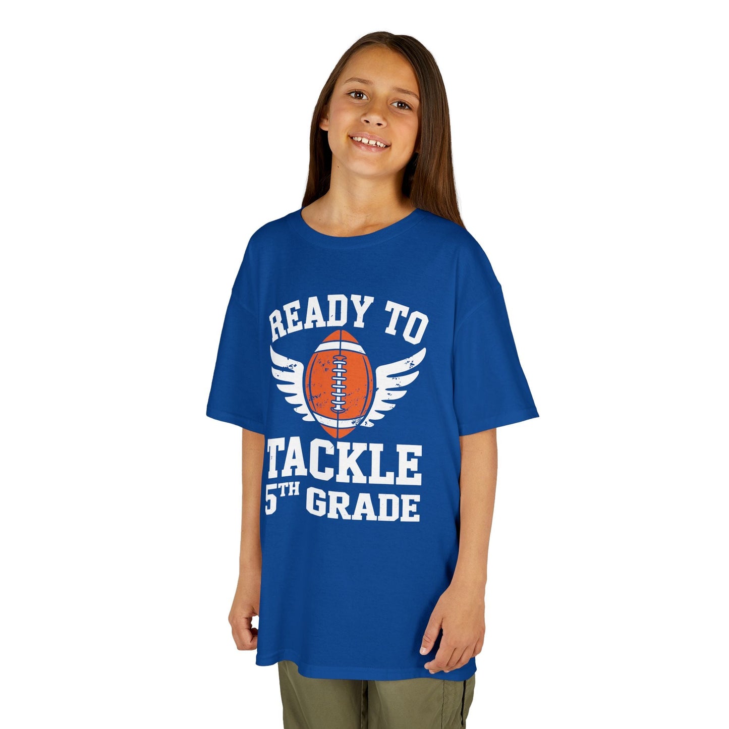 Ready To Tackle 5th Grade Football First Day Sport Kids T-Shirt