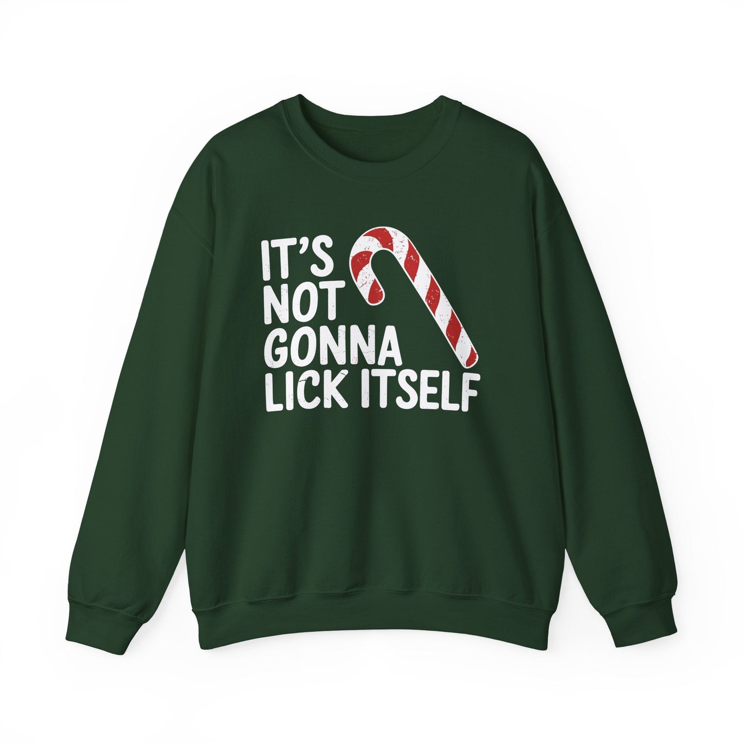 Funny Candy Cane Lick Itself Adult Christmas in July Gift Sweatshirt