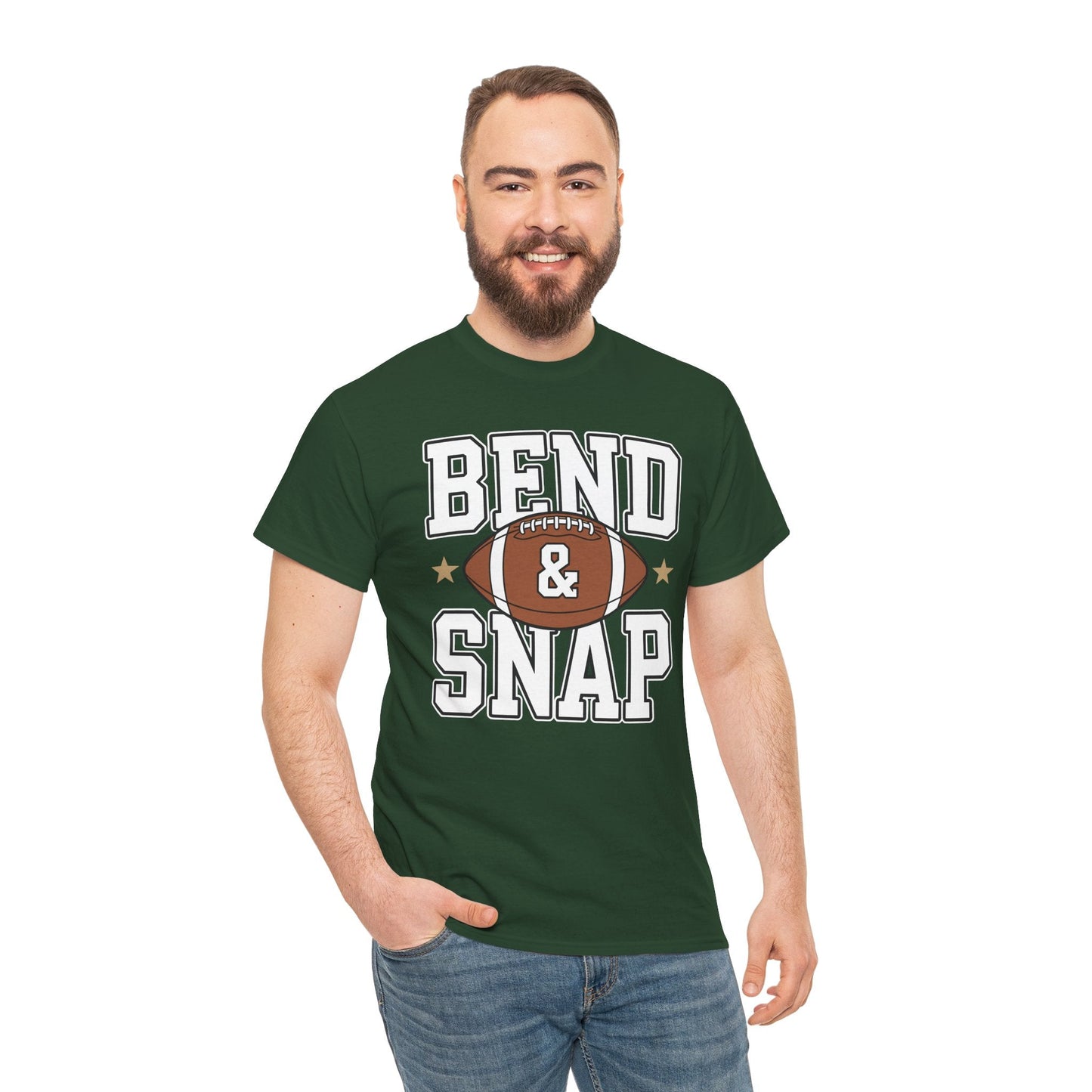 Funny Game Day Touchdown Season Cute Bend and Snap Football T-Shirt