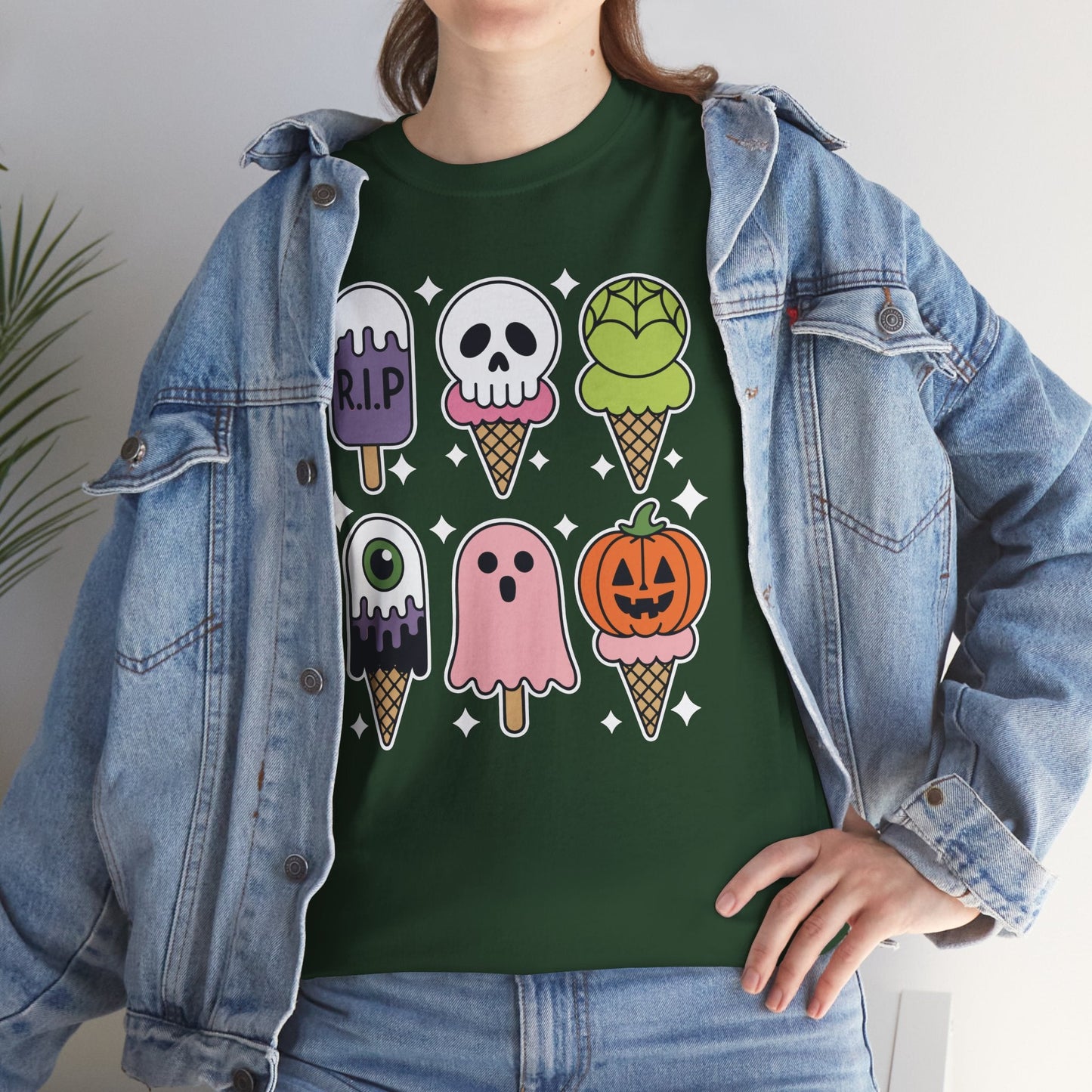 Horror Movie Summer Popsicle Halloween Ice Cream Summer-ween T-Shirt for Men Women