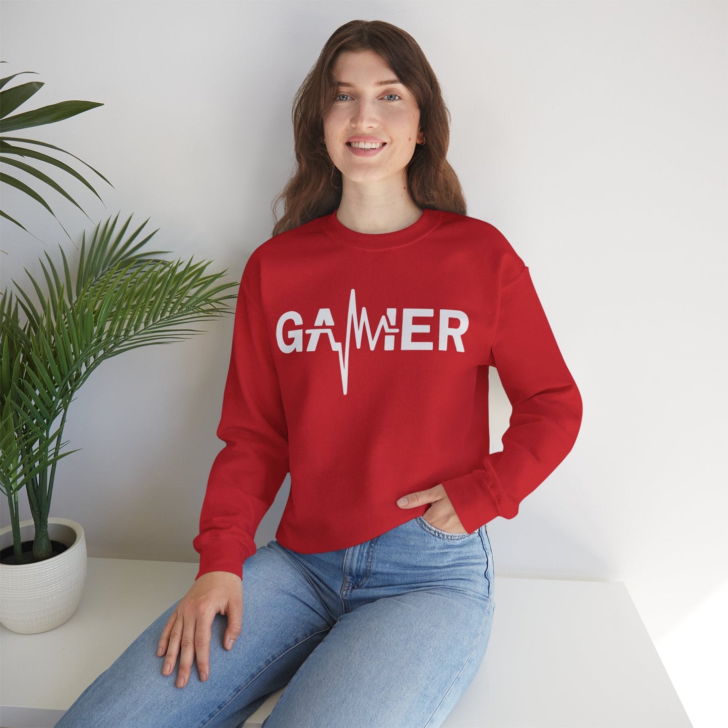Gamer Heartbeat Video Games Graphic Sweatshirt