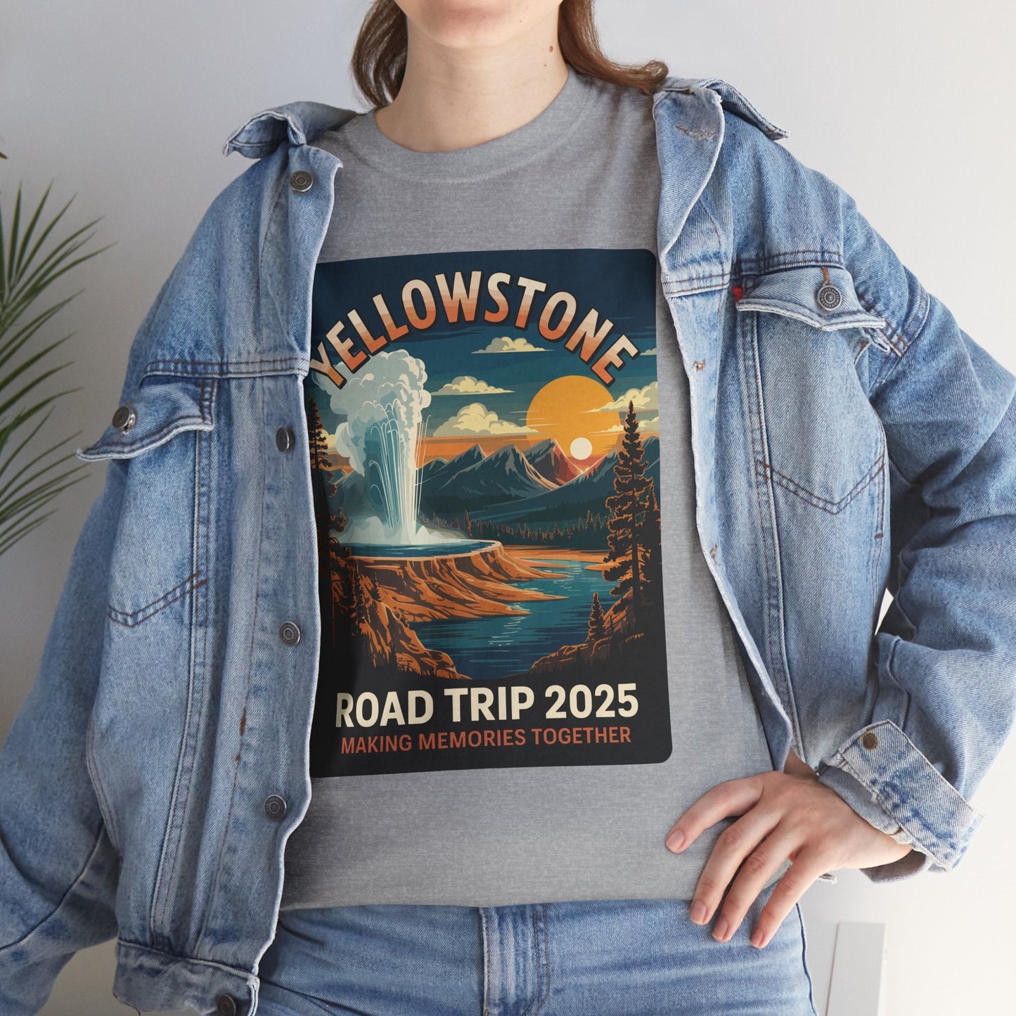 Yellowstone Family Road Trip 2025 National Park Outdoor T-Shirt