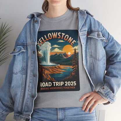 Yellowstone Family Road Trip 2025 National Park Outdoor T-Shirt