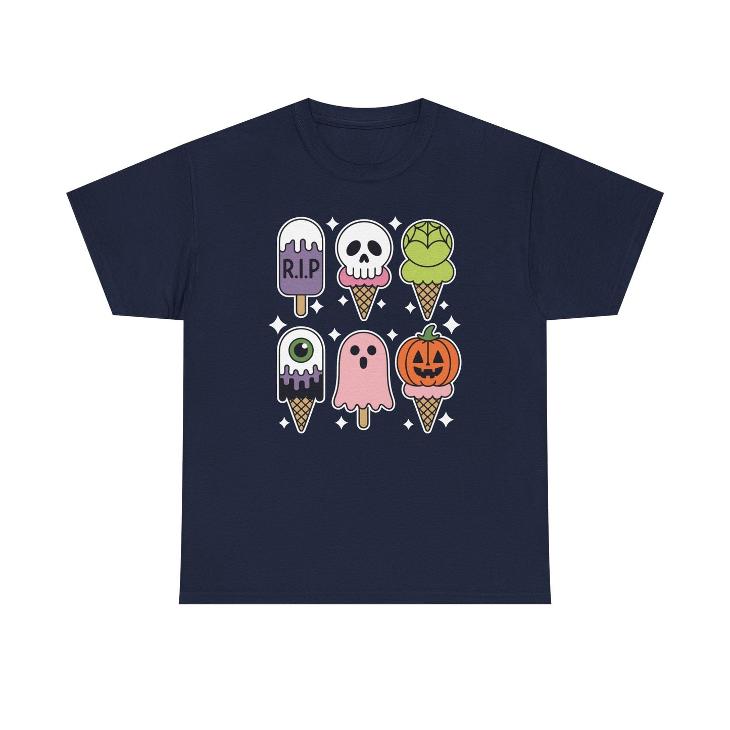 Horror Movie Summer Popsicle Halloween Ice Cream Summer-ween T-Shirt for Men Women