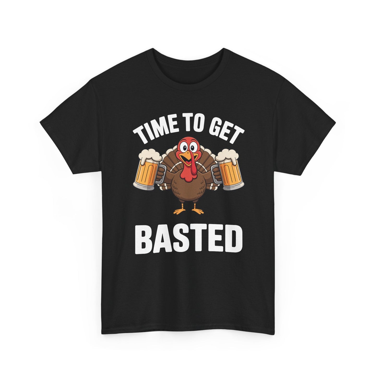 Time To Get Basted Funny Beer Thanksgiving Turkey Gift T-Shirt