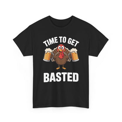 Time To Get Basted Funny Beer Thanksgiving Turkey Gift T-Shirt