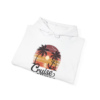 On Cruise Time Coconut Tree Graphic Summer Vacation Cruising Hoodie