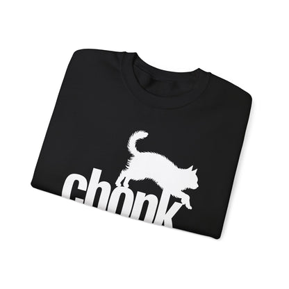 Chonk Cat Meme Funny Black Sweatshirt