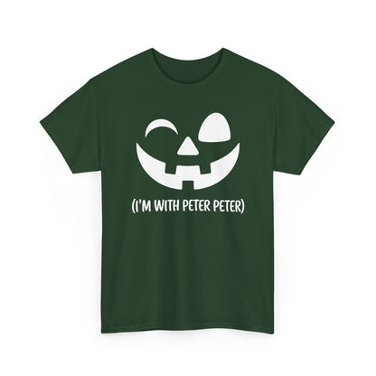 Im With Peter Couple Halloween Adult Eater Pumpkin T-Shirt