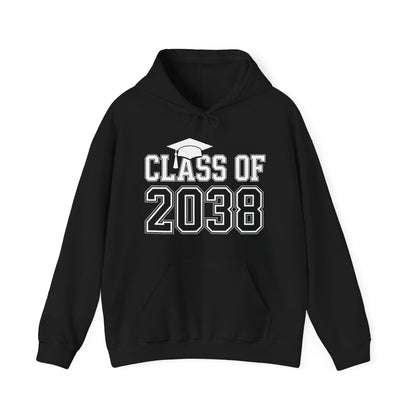 Class of 2038 Grow With Me Funny Kindergarten Back To School Hoodie
