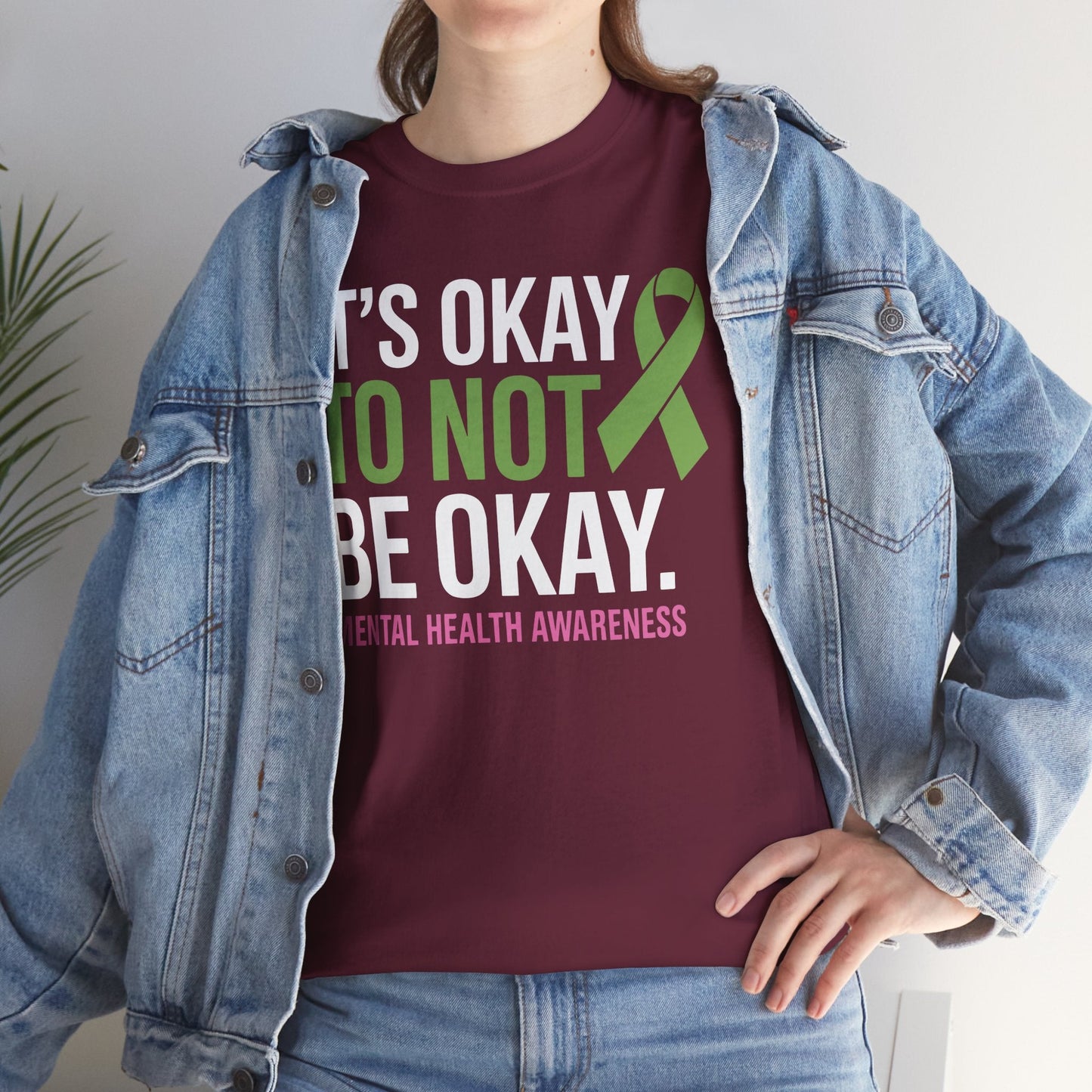 Its Okay To Not Be Okay Mental Health Awareness Ribbon T-Shirt
